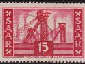 Germany 1952 Saar 15 F Red Scott 241